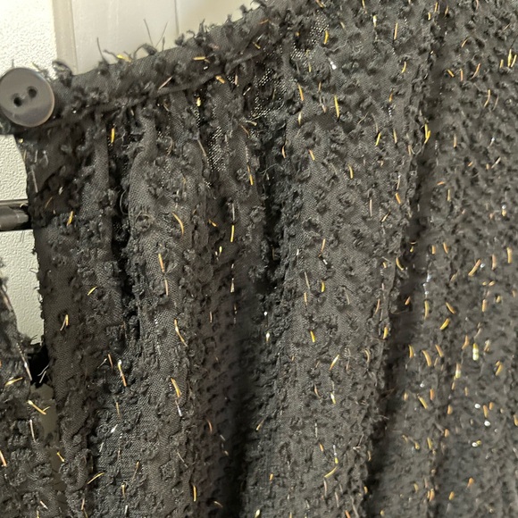 VOY NWT Textured Lurex The Festive Dress Black and Gold Size M - Picture 12 of 13